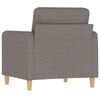 vidaXL Fauteuil Taupe 60 cm Tissu