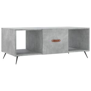 vidaXL Table basse gris b&eacute;ton 102x50x40 cm bois d'ing&eacute;nierie