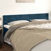 vidaXL T&ecirc;tes de lit Bleu fonc&eacute; 180 x 5 x 78/88 cm Velours
