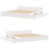 vidaXL Cadre de lit sans matelas blanc 160x200 cm bois de pin massif