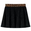 Jupe pour enfants avec ceinture l&eacute;opard noir 116