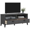 vidaXL Meuble TV VIKEN gris anthracite bois de pin solide