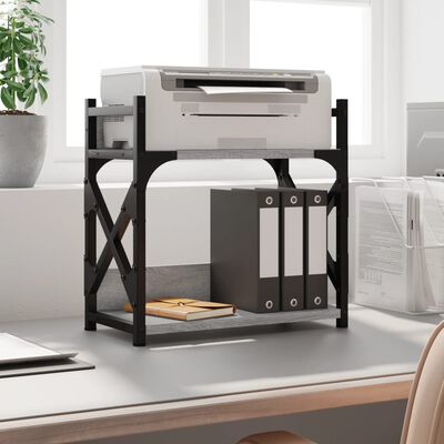 vidaXL Support d'imprimante à 2 niveaux Sonoma gris 40x20x40 cm