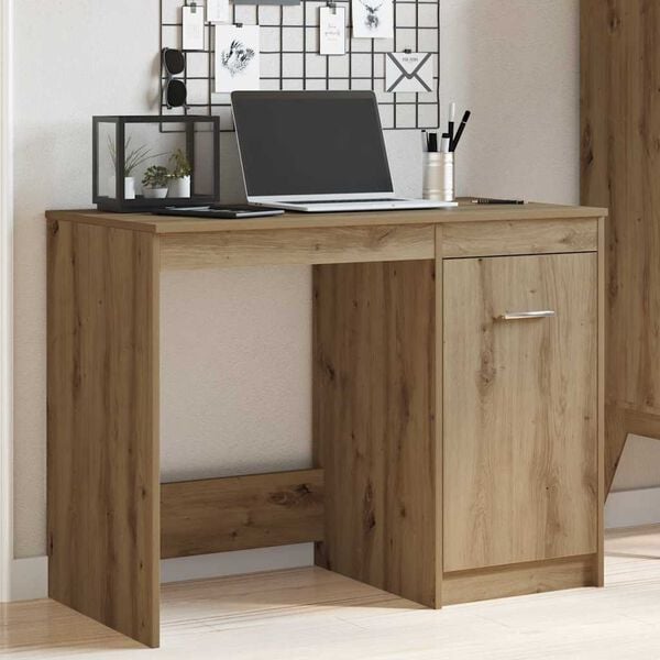 vidaXL Bureau chêne artisanal 100x50x76 cm bois d'ingénierie