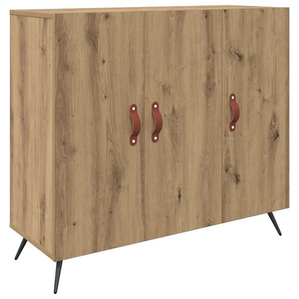 vidaXL Buffet Ch&ecirc;ne artisanal 89,5 x 34 x 80 cm Bois d'ing&eacute;nierie