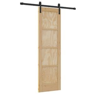 vidaXL Porte coulissante Naturel 61 x 198,5 cm Bois de pin massif