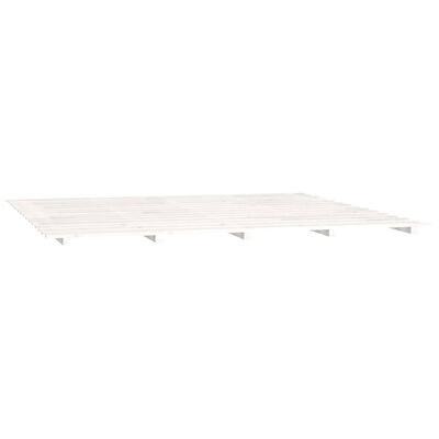 vidaXL Cadre de lit blanc 160x200 cm bois de pin massif