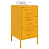 vidaXL Tables de chevet 2 pcs jaune moutarde 36x39x68 cm acier
