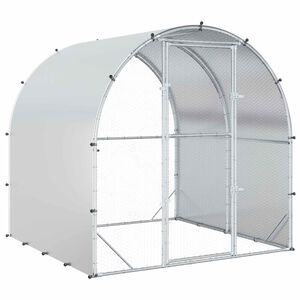 vidaXL Poulailler Argent&eacute; 200 x 200 x 200 cm Acier galvanis&eacute;