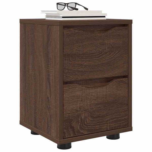 vidaXL Tables de chevet avec tiroir 2 pcs Ch&ecirc;ne brun 30,5 x 30 x 43 cm