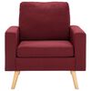 vidaXL Fauteuil Rouge bordeaux Tissu