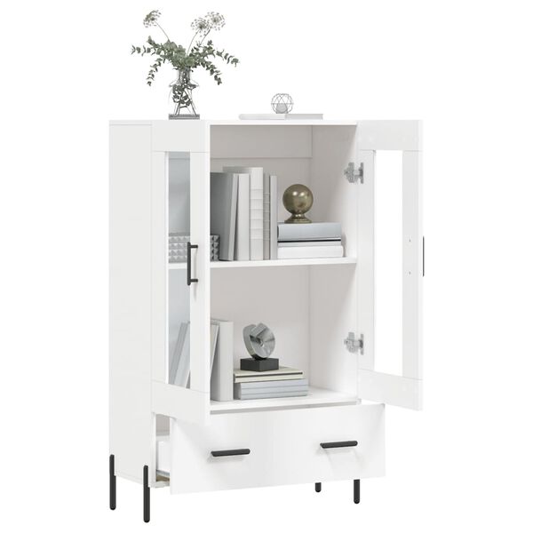 vidaXL Buffet haut blanc 69,5x31x115 cm bois d'ing&eacute;nierie