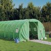 vidaXL Serre avec cadre en acier vert 42 m² 14x3x2 m