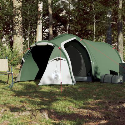 vidaXL Tente de camping tunnel 2 personnes vert imperméable