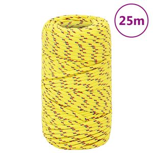 vidaXL Corde de bateau Jaune 2 mm 25 m Polypropyl&egrave;ne