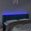 vidaXL T&ecirc;te de lit &agrave; LED Bleu fonc&eacute; 147x16x78/88 cm Velours