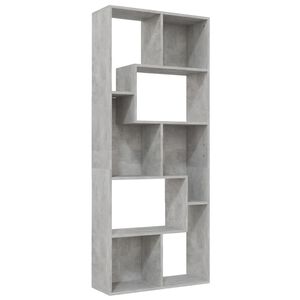 vidaXL Biblioth&egrave;que Gris b&eacute;ton 67x24x161 cm Bois d'ing&eacute;nierie