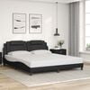 vidaXL Cadre de lit Viana avec LED sans matelas noir 180x200 cm