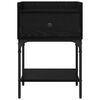 vidaXL Table de chevet Ch&ecirc;ne noir 40 x 29 x 60 cm Bois d'ing&eacute;nierie
