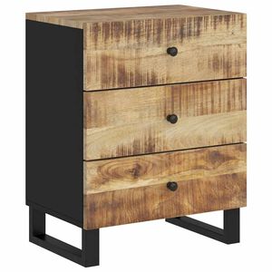 vidaXL Table de chevet 50x33x62 cm Bois de manguier et d'ing&eacute;nierie