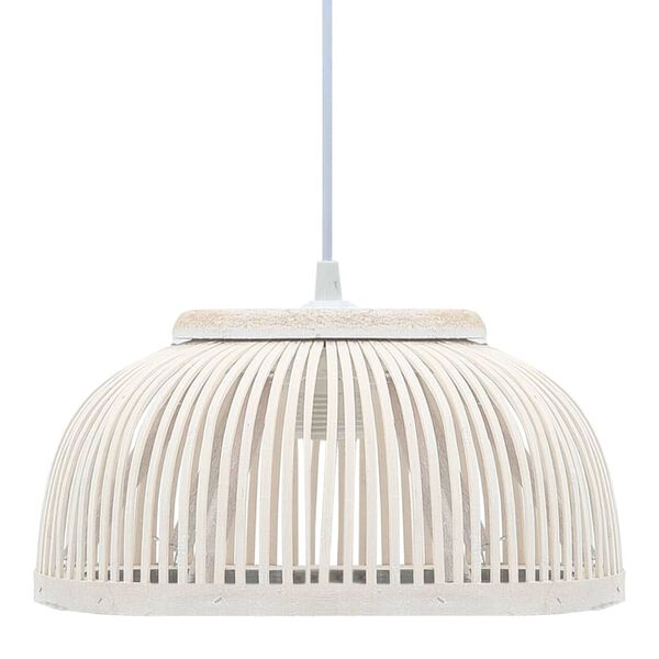 vidaXL Lampe suspendue Bambou 40 W 34x14,5 cm Demi-cercle E27