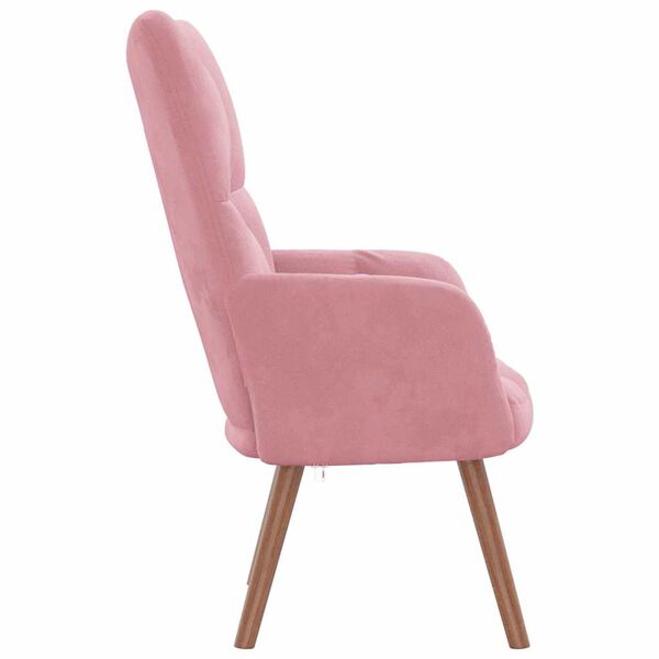 vidaXL Chaise de relaxation Rose Velours