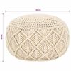 vidaXL Pouf fait &agrave; la main en macram&eacute; 45 x 30 cm Coton