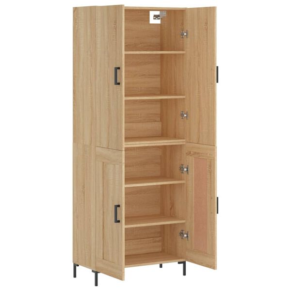 vidaXL Buffet haut Ch&ecirc;ne sonoma 69,5x34x180 cm Bois d'ing&eacute;nierie