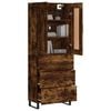 vidaXL Buffet haut Ch&ecirc;ne fum&eacute; 69,5x34x180 cm Bois d'ing&eacute;nierie