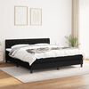 vidaXL Sommier &agrave; lattes de lit avec matelas Noir 160x200 cm Tissu