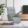 vidaXL Fauteuil inclinable avec repose-pieds gris clair tissu
