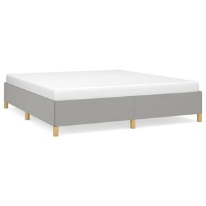 vidaXL Cadre de lit sans matelas gris clair 160x200 cm tissu