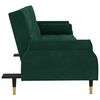 vidaXL Canap&eacute;-lit avec coussins vert fonc&eacute; velours
