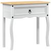 vidaXL Table console avec tiroir Blanc 73 x 35 x 73 cm Pin massif
