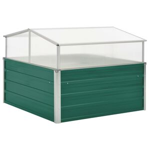 vidaXL Serre Vert 100x100x77 cm Acier galvanis&eacute;