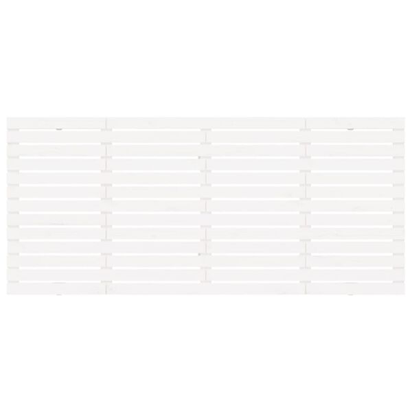 vidaXL T&ecirc;te de lit murale Blanc 156x3x91,5 cm Bois massif de pin