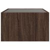 vidaXL Table basse avec LED infini chêne marron 70x50x30 cm