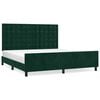 vidaXL Cadre de lit sans matelas vert fonc&eacute; velours