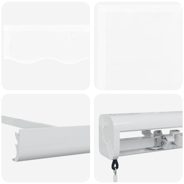 vidaXL Auvent R&eacute;tractable Blanc 350 x 250 cm Tissu et M&eacute;tal