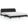 vidaXL Cadre de lit Dover noir et blanc 180x200 cm similicuir