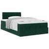vidaXL Lit ottoman avec matelas vert fonc&eacute; 120x190 cm velours