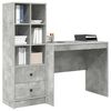 vidaXL Bureau avec tiroir 2 pcs Gris b&eacute;ton