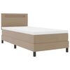 vidaXL Lit &agrave; ressorts avec matelas Cappuccino 90 x 190 cm Simili cuir