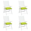 vidaXL Coussins de chaise lot de 6 vert brillant 40x40x7 cm