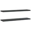 vidaXL &Eacute;tag&egrave;res murales 2 pcs 100x23,5 cm noir acier inoxydable