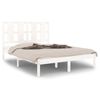 vidaXL Cadre de lit sans matelas blanc 120x190 cm bois massif