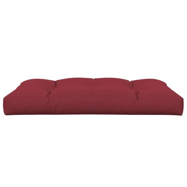 vidaXL Coussin de palette rouge bordeaux 120x80x12 cm tissu