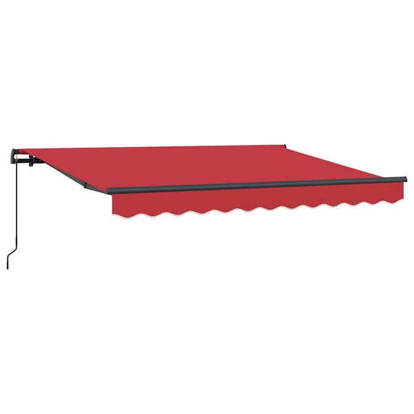 vidaXL Auvent R&eacute;tractable Rouge 350 x 200 cm tissu
