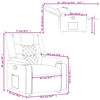 vidaXL Fauteuil inclinable Crème Similicuir