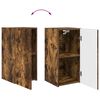 vidaXL Ensemble de meuble TV mural 4 pcs Ch&ecirc;ne fum&eacute; Bois d'ing&eacute;nierie
